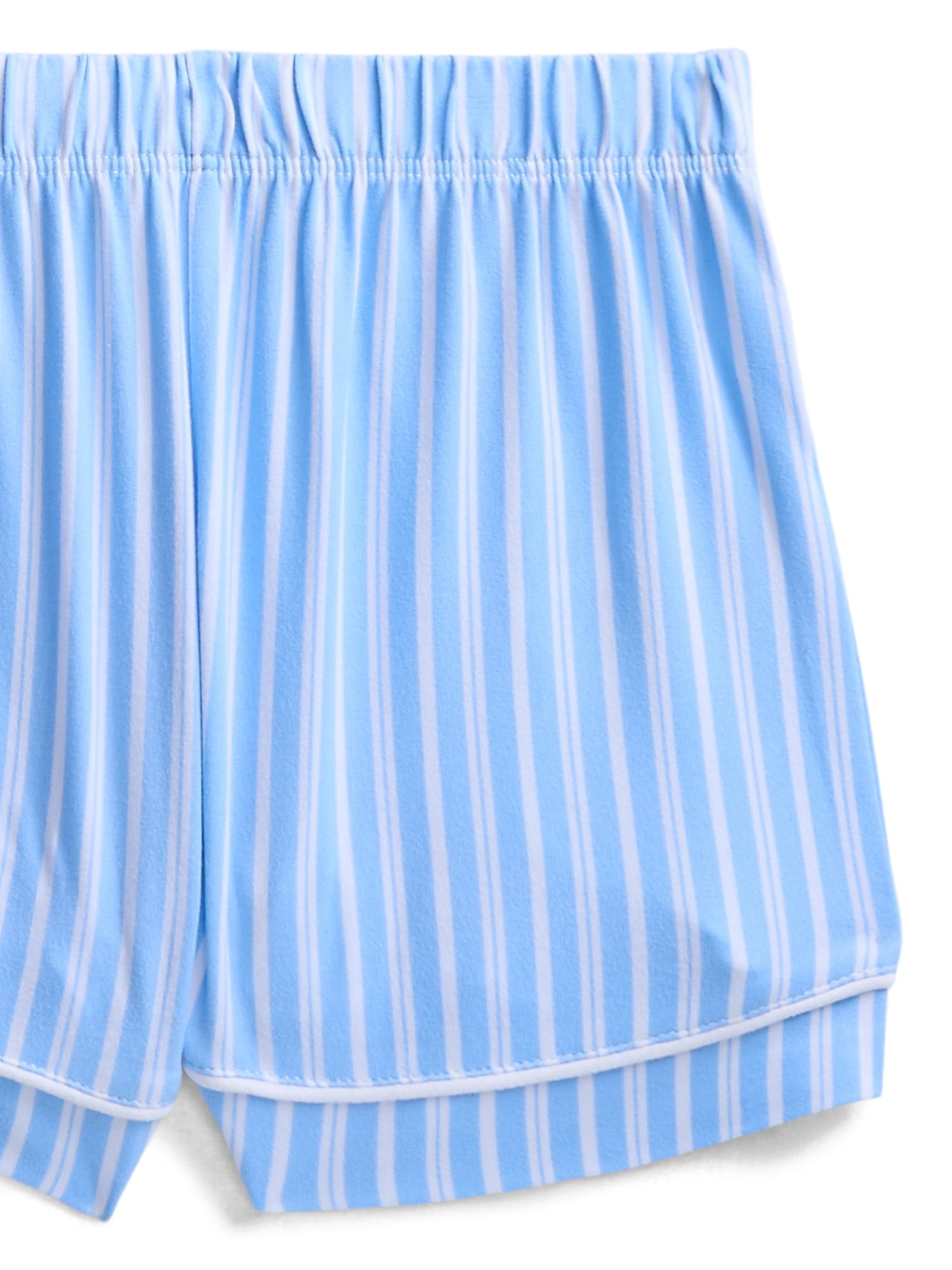Joyspun Toddler Mommy and Me Notch Collar Top and Shorts Family Matching Pajama Set, Sizes 2T-5T