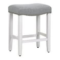 thumbnail image 2 of Polytrends Jameson Upholstered Polyester Antique White 24 Inch Counter Stool (Set Of 2) Antique White/Gray Metal Foam Upholstered Polyester Cabin &, 2 of 4