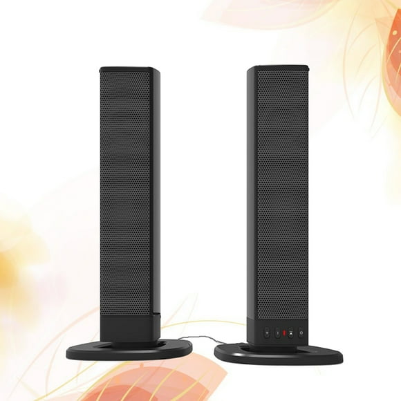 BESTYASH 1 Set of Sound System Speakers Black Plastic for Home Music and Outdoor Activities