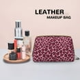 thumbnail image 4 of Rose leopard print Makeup Bag, Leather Waterproof Travel Toiletry Bag, Large Capacity Cosmetic Bag Make up Bags Organizer fro Travel Size Toiletries Women Girls, 4 of 4