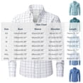 thumbnail image 2 of XuJwPNcy Men Long Sleeve Shirt Fashion Striped Collar Dress Tops Button down Work Casual Shirts(White,X-Small), 2 of 5