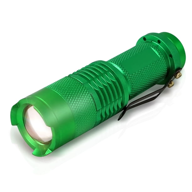 Mini aleación portátil 600 lumen clips linterna linterna600 Lumina Linterna Diseño Clip Diseño Alto Brillo Ajustable Torch Torch Tipo de Tipo de Mano de Caza Luces Green Yuarrent OD002670-03B