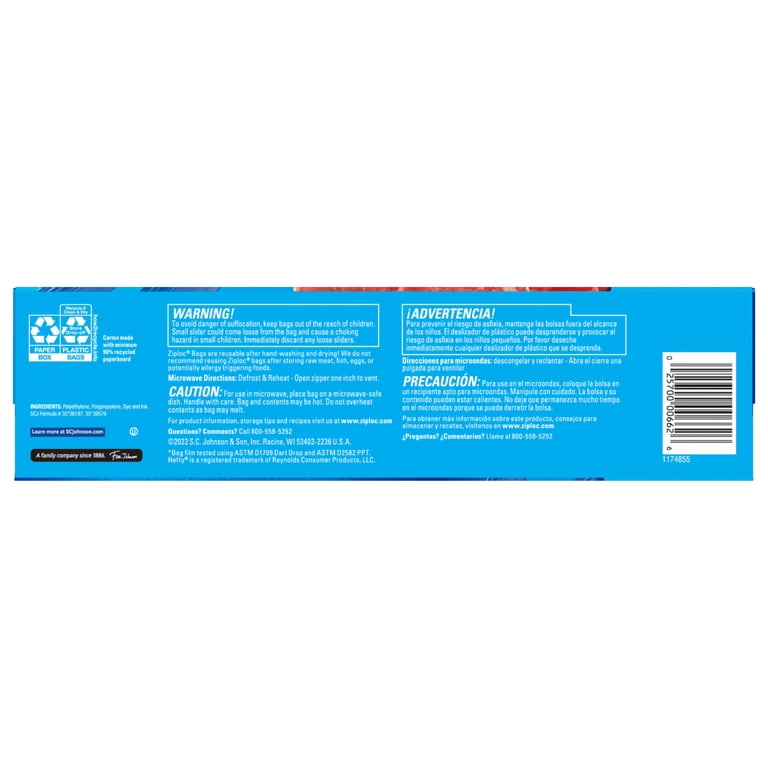 Ziploc Slider Gallon Freezer Bags, 40 Count with Power Shield photo 8