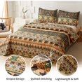 thumbnail image 2 of Green Essen Rustic Microfiber Quilt, Queen - 90"x90" Moose Bear Cabin Decor, 2 of 6