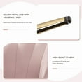 thumbnail image 3 of Hawsaiy Modern Velvet Accent Chair Set of 2 with Gold Metal Legs,Upholstered Vanity Chair for Bedroom, Makeup Room, or Living Room，Pink, 3 of 8