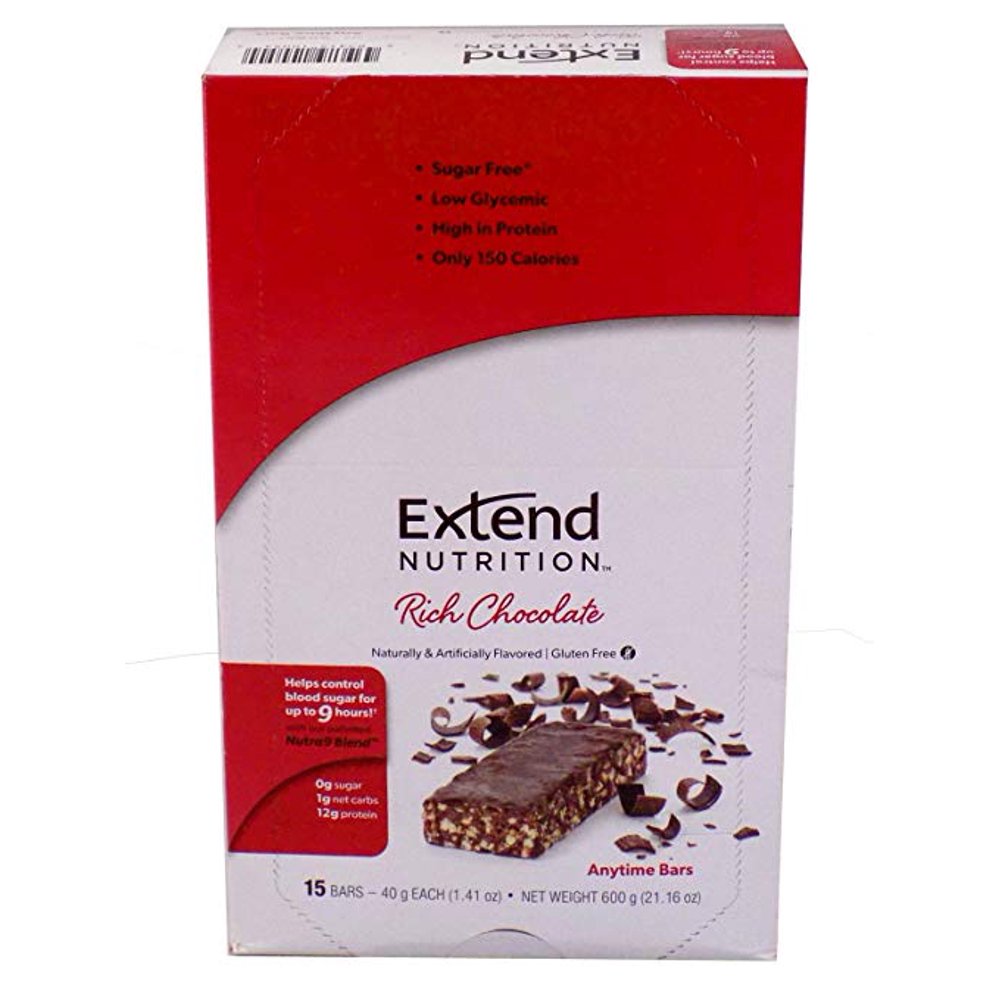 Extend Nutrition Bar, Rich Chocolate, 12g Protein, 15 Ct