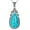 B_Feb_Iris, variant on Genuine Turquoise Birth Flower Pendant Necklace, Sterling Silver Vintage Native Western Jewelry Birthdays Gift for Women