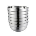 thumbnail image 1 of EIGTHTAIL Bols Acier Métal Bol en Acier Inoxydable Collation Petit Ensemble de Salade Argent Enfants Assaisonnement Riz Isolé Nourriture, 1 of 6