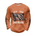 thumbnail image 3 of Dwelliawo Men's Usa Flag Sweatshirts Usa Flag Patriotic Graphic 250th Anniversary 1776-2026 2026 Usa Flag American Sweatshirt Lightweight Casual Pullover Sweatshirts Saffron XL, 3 of 5