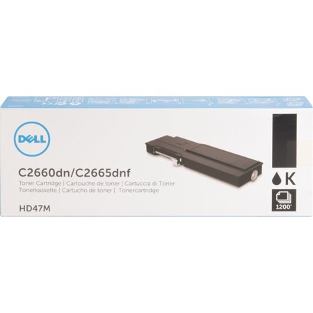 UPC: 0884116126270 | Dell  DLLHD47M  1 200-Page Black Toner Cartridge for C2660dn/ C2665dnf Color Laser Printer  1 / Each