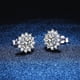 thumbnail image 3 of Pendientes de plata de ley S925, pendientes de girasol, pendientes de moissanita para mujer, 3 of 5