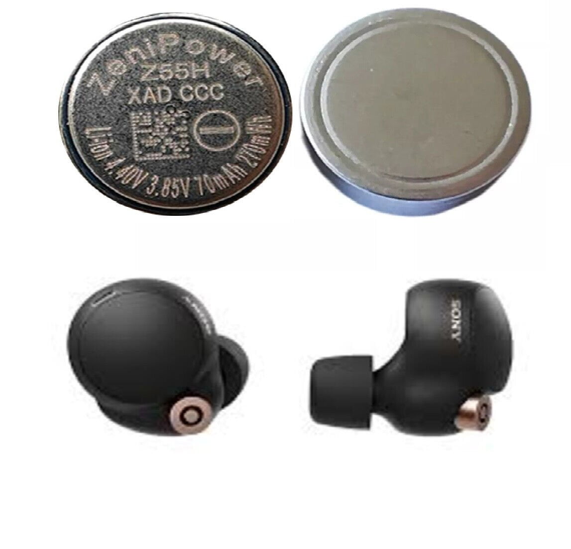 2Pcs Battery for Sony WF-1000XM4 Bluetooth Headset ZeniPower