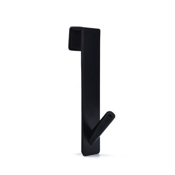 Jinsinto Double Side Bathroom Towel Hooks Set, 7 Inches Shower Hook for Frameless Glass Doors Black (2 Pack)