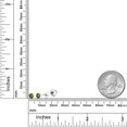 thumbnail image 2 of Gem Stone King Platinum Green Tourmaline Stud Earrings for Women Men (0.50 Cttw, Gemstone October Birthstone, Round 4MM), 2 of 6