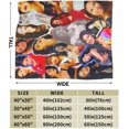 thumbnail image 3 of Selena Quintanilla Throw Flannel Blankets Soft Blanket for Sofa Bed Office Camp Couch Beach Car Decoration Air Conditioning Blanket for All Seasons 50""x40"", Black, 3 of 7