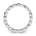 thumbnail image 2 of Bague en Argent Sterling Stackable Expressions Noir & Blanc Diamant Taille 7, 2 of 3