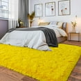 thumbnail image 2 of Solid Shag Collection Rug–8x10ft Light Yellow Large Fluffy Area Rugs Perfect for Living Room, Bedroom, 2 of 7