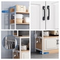 thumbnail image 4 of Estante Organizador Cocina,Aparador de Almacenamiento con 2 Estantes Abiertos,Armario de almacenamiento para Despensa de Cocina con Estantería para Microondas,Unidad de Exhibición para el Hogar, 4 of 7