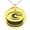 Gold, variant on Stainless Steel Letter G Initial 3D Monogram Engraved Small Medallion Circle Charm Pendant Necklace