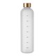 thumbnail image 3 of 1L Water Bottle with Time Marker 32 OZ Motivational Reusable Fitness Sports Leakproof Frosted Plasti, 3 of 5