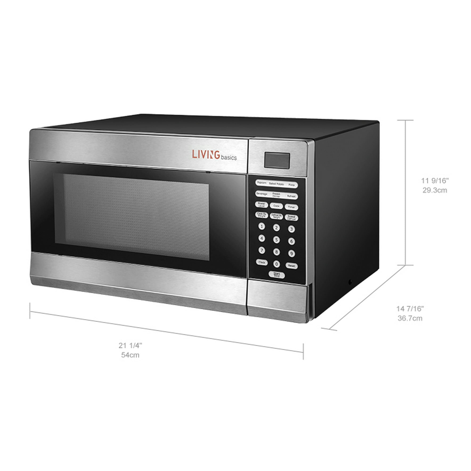 1 1 Cu Ft Countertop Microwave Oven With Led Lighting Stainless
