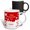 Multicolor, variant on 3drose, Image of Happy Valentines Day Hubby in Red and White Hearts, 11oz Two-tone Black Mug