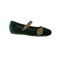 Rubie's Costume Co - Women's Green Velvet Witch Shoes with Buckles - Womens 9