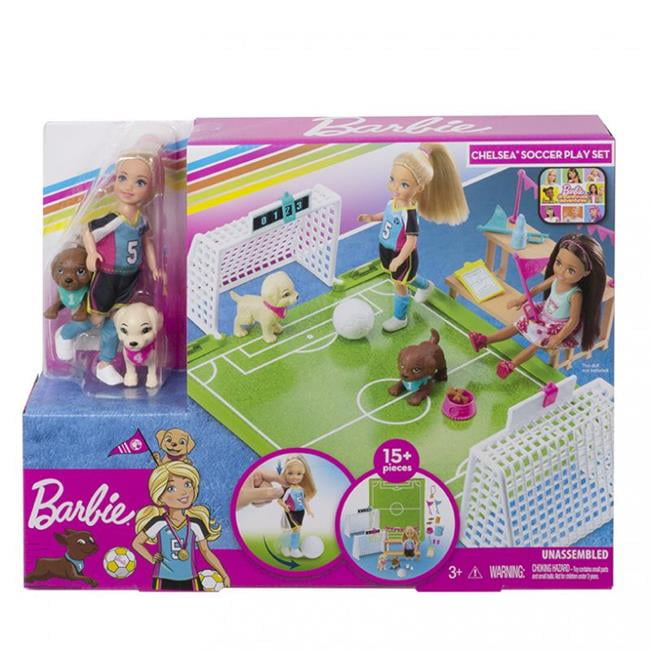 Mattel MTTGHK37 Barbie Chelsea Soccer Playset - Pack of 4 - Walmart.com