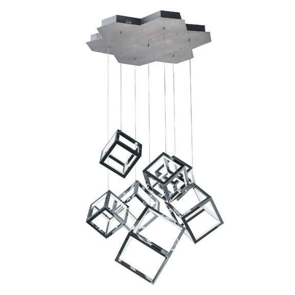 Bethel International LED Chandelier Nickel Aluminum