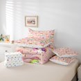 thumbnail image 6 of Manfei Colorful Doughnut 7 Pieces Bedding Comforter Set,Sweet Dessert Full Bedding Set,Cute Cartoon Rabbit Fitted Sheet Flat Sheet For Teens,Ultra Soft Home Decor Reversible, 6 of 8