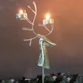 thumbnail image 1 of Soporte para candelabros de hierro apariencia ciervo 2 brazos decoración Vintage 35 cm Perfecl, 1 of 7