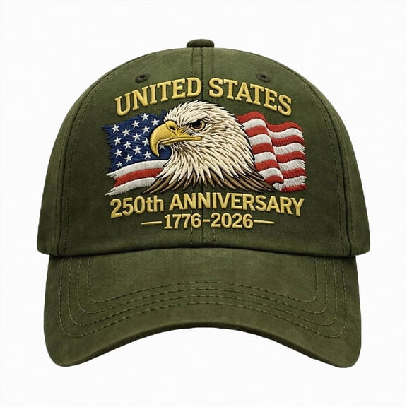 UngA 250 Anniversary USA Hat 1776-2026 Adjustable Embroidered Canvas Baseball Hat for Independence Day Patriotic 250th USA Hat for Men Women,One Size