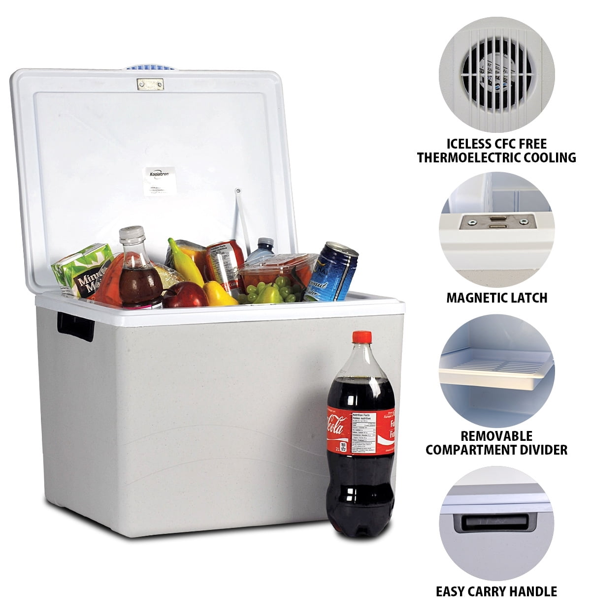 Koolatron 12V Electric Cooler/Warmer 34L (36 qt), Two-Way Design, Gray