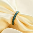 thumbnail image 2 of 4mm Gold / Silver Band Mens Womens 316L Stainless Steel Turquoise Ring Size 5-11, 2 of 8