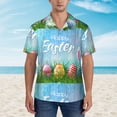 thumbnail image 4 of Lsque Happy Easter pattern Hawaiian Shirt for Men, Unisex Summer Beach Casual Short Sleeve Button Down Shirts-Large, 4 of 9