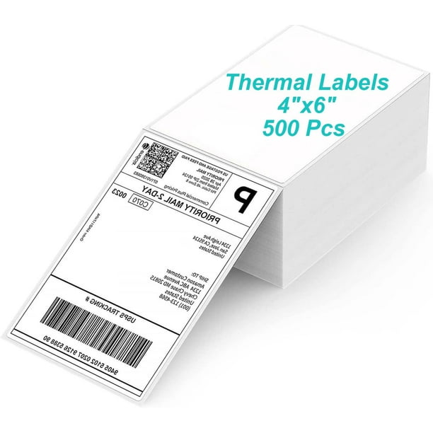 Etiquetas térmicas Coopaty 4x6 Direct Thermal para Zebra Rollo (500)