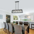 thumbnail image 2 of CHLOE Ironclad Industrial 5 Light Black Island Pendant Ceiling Fixture 35", 2 of 11
