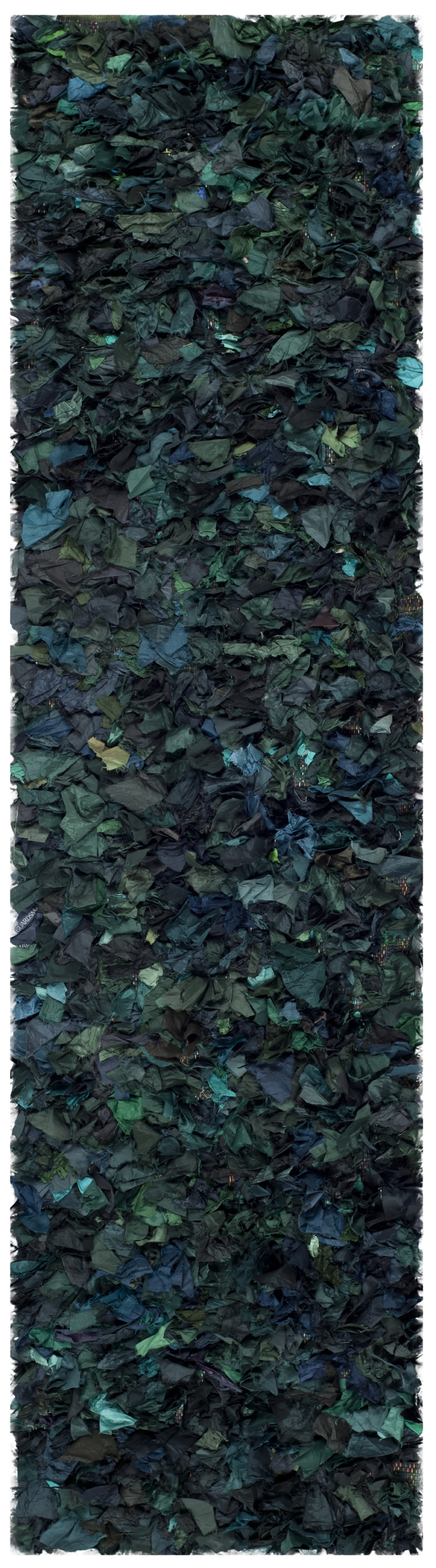 SAFAVIEH Rio Cassandra Confetti Polyester Shag Runner Rug, Green/Multi, 2'3" x 9'