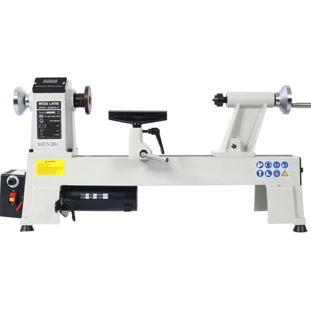 LiviNest Benchtop Wood Lathe for Small Workshops: 12" x 18" Compact Woodturning Machine - 3/4 HP Infinitely Variable Speed 650-3800 RPM with Digital Display for Beginners & Hobbyists