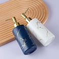 thumbnail image 5 of 350ml Glass Hand Soap Dispenser, Press Pattern Refillable Bottle, Bathroom Lotion Container, 19x6.7x6.7cm Multi Color, Household Kitchen Organizer, Decorative Pump Bottle, 5 of 5
