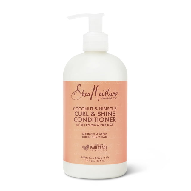 Acondicionador para rizos Shea Moisture, coco e hibisco, 384 ml