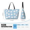 thumbnail image 3 of Goofa Cartoon Sushi Print Beach Bags Waterproof Beach Tote Bag Zipper Sandproof Swim Pool Bag Large Tote Beach Vacation Travel, 3 of 6
