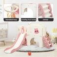 thumbnail image 4 of Nyeekoy 8 in 1 Toddler Slide, Kid Slide Freestanding, for Age 1-3, with Basketball Hoop and Telescope, Indoor Outdoor Pink, 4 of 16