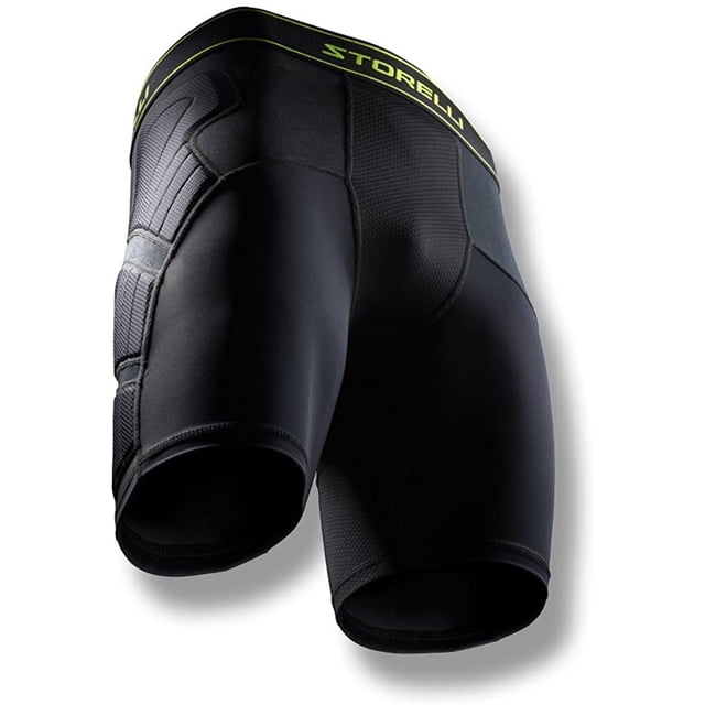 Storelli Unisex BodyShield Impact Sliders | Padded Soccer Sliding Undershorts | Enhanced Lower Body Protection | Black | Medium
