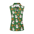 thumbnail image 5 of Yuyamidu Gingerbread Man Sleeveless Golf Shirt for Women Snowman Tennis Outfits Tank Top Green Christmas Quarter Zip Golf Activewear Size S, 5 of 8