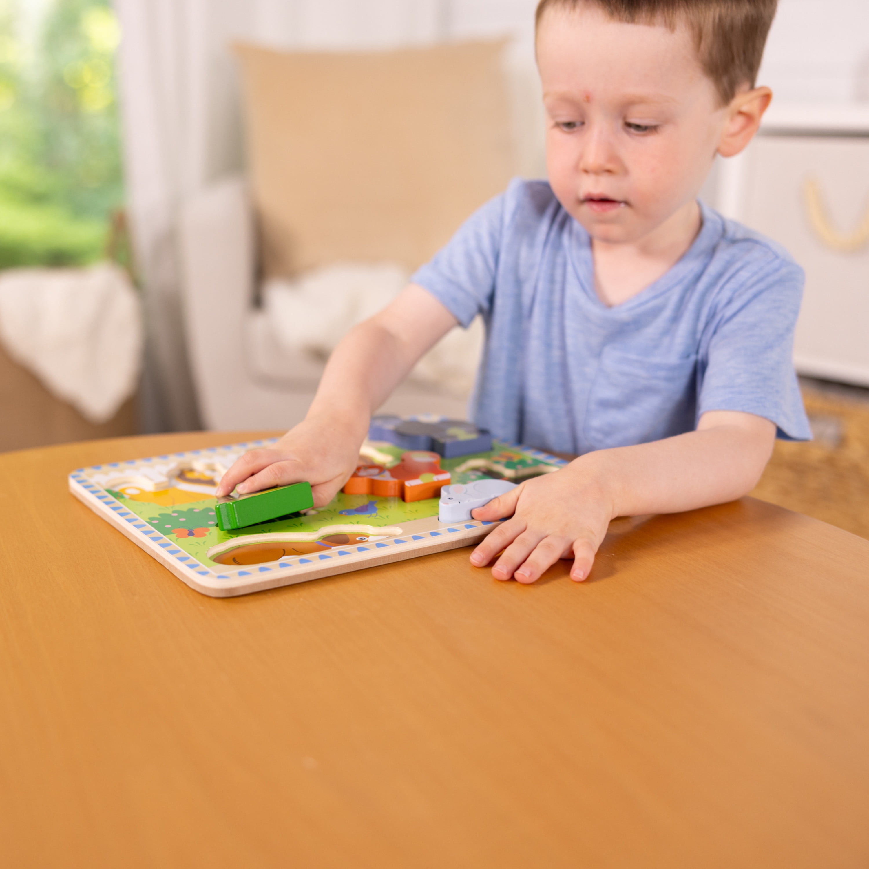 Melissa & Doug Pets Wooden Chunky Puzzle (8 Pcs) - FSC-Certified Materials