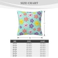 thumbnail image 4 of ZICANCN Daisy Floral Pattern Decorative Throw Pillow Covers, Bed Couch Sofa Decorative Knit Pillow Covers for Living Room Farmhouse, 18"x18", 4 of 8