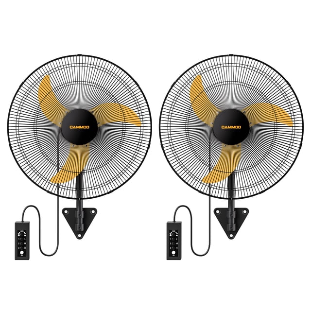 Ventilador de pared CAMMOO, oscilante, 50 cm, con mando a distancia, 2 paquetes