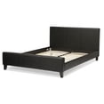 thumbnail image 2 of Euro Complete Faux Leather Upholstered Platform Bed and Bedding Support System with 30-Inch Headboard, Black Finish, King, 2 of 5