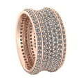 thumbnail image 3 of 5Ct Round Cut Natural Diamond 7Row Concave Women's Anniversary Wedding Eternity Band Ring 18k Gold IJ SI2, 3 of 3